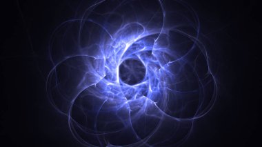 Soyut fraktal ışık arkaplanı 3 boyutlu oluşturuluyor