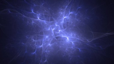 Soyut fraktal ışık arkaplanı 3 boyutlu oluşturuluyor