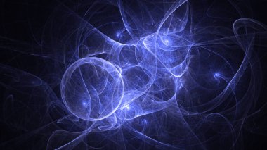 Soyut fraktal ışık arkaplanı 3 boyutlu oluşturuluyor