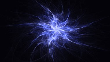 Soyut fraktal ışık arkaplanı 3 boyutlu oluşturuluyor