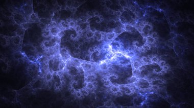 Soyut fraktal ışık arkaplanı 3 boyutlu oluşturuluyor