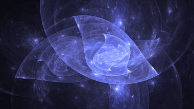 Soyut fraktal ışık arkaplanı 3 boyutlu oluşturuluyor