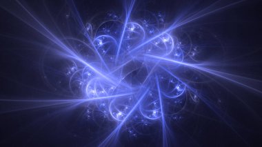Soyut fraktal ışık arkaplanı 3 boyutlu oluşturuluyor