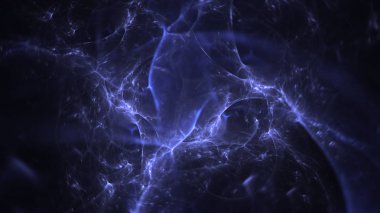 Soyut fraktal ışık arkaplanı 3 boyutlu oluşturuluyor