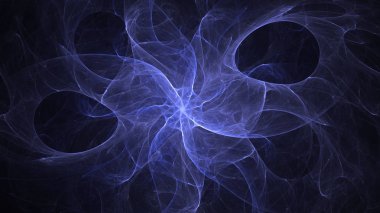 Soyut fraktal ışık arkaplanı 3 boyutlu oluşturuluyor