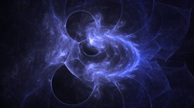 Soyut fraktal ışık arkaplanı 3 boyutlu oluşturuluyor