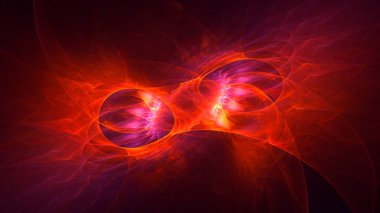 Soyut fraktal ışık arkaplanı 3 boyutlu oluşturuluyor