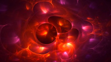 Soyut fraktal ışık arkaplanı 3 boyutlu oluşturuluyor