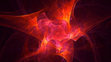 Soyut fraktal ışık arkaplanı 3 boyutlu oluşturuluyor