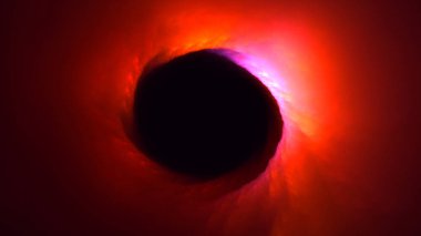 Soyut kırmızı fraktal ışık arkaplanı 3 boyutlu oluşturuluyor