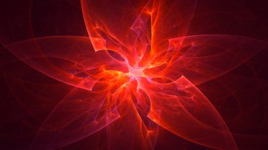 Soyut fraktal ışık arkaplanı 3 boyutlu oluşturuluyor
