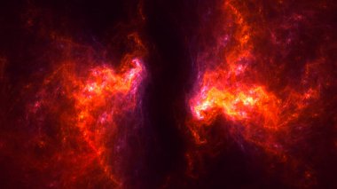 Soyut fraktal ışık arkaplanı 3 boyutlu oluşturuluyor