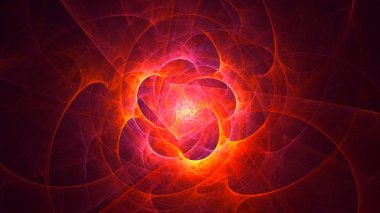 Soyut fraktal ışık arkaplanı 3 boyutlu oluşturuluyor