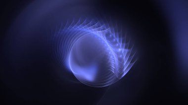 Soyut fraktal ışık arkaplanı 3 boyutlu oluşturuluyor