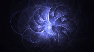 Soyut fraktal ışık arkaplanı 3 boyutlu oluşturuluyor