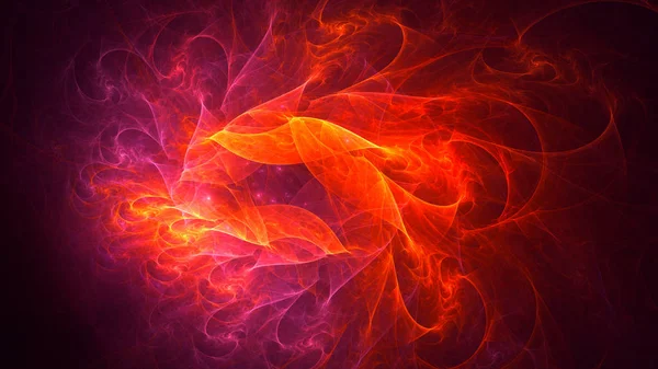 Soyut fraktal ışık arkaplanı 3 boyutlu oluşturuluyor