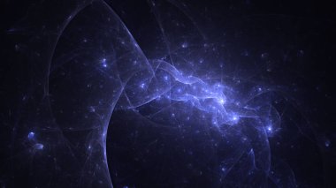 Soyut fraktal ışık arkaplanı 3 boyutlu oluşturuluyor