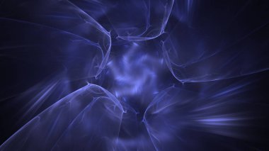 Soyut fraktal ışık arkaplanı 3 boyutlu oluşturuluyor