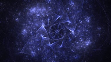 Soyut fraktal ışık arkaplanı 3 boyutlu oluşturuluyor