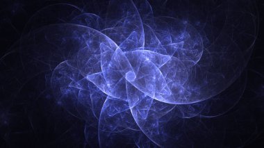 Soyut fraktal ışık arkaplanı 3 boyutlu oluşturuluyor
