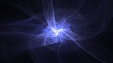 Soyut fraktal ışık arkaplanı 3 boyutlu oluşturuluyor