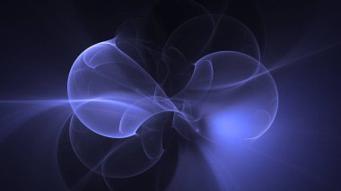 Soyut fraktal ışık arkaplanı 3 boyutlu oluşturuluyor