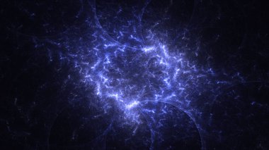 Soyut fraktal ışık arkaplanı 3 boyutlu oluşturuluyor