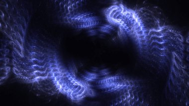 Soyut fraktal ışık arkaplanı 3 boyutlu oluşturuluyor