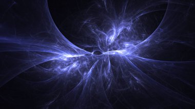 Soyut fraktal ışık arkaplanı 3 boyutlu oluşturuluyor