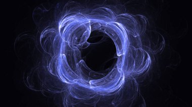Soyut fraktal ışık arkaplanı 3 boyutlu oluşturuluyor