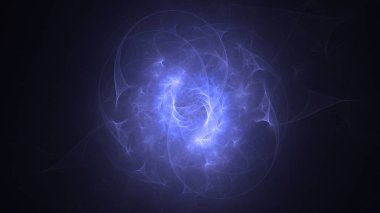 Soyut fraktal ışık arkaplanı 3 boyutlu oluşturuluyor