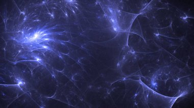 Soyut fraktal ışık arkaplanı 3 boyutlu oluşturuluyor