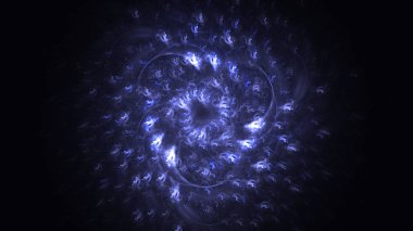 Soyut fraktal ışık arkaplanı 3 boyutlu oluşturuluyor