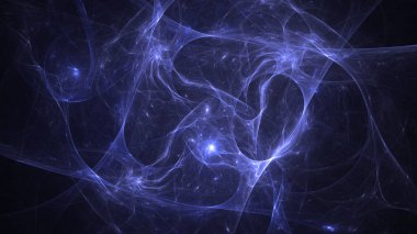 Soyut fraktal ışık arkaplanı 3 boyutlu oluşturuluyor