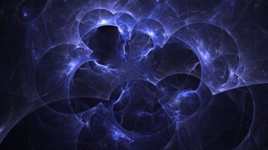 Soyut fraktal ışık arkaplanı 3 boyutlu oluşturuluyor