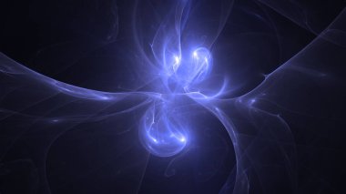 Soyut fraktal ışık arkaplanı 3 boyutlu oluşturuluyor