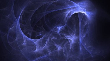 Soyut fraktal ışık arkaplanı 3 boyutlu oluşturuluyor