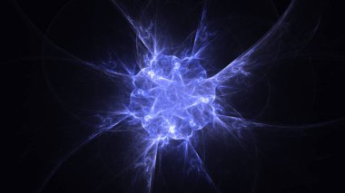 Soyut fraktal ışık arkaplanı 3 boyutlu oluşturuluyor