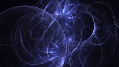 Soyut fraktal ışık arkaplanı 3 boyutlu oluşturuluyor