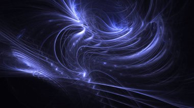 Soyut fraktal ışık arkaplanı 3 boyutlu oluşturuluyor