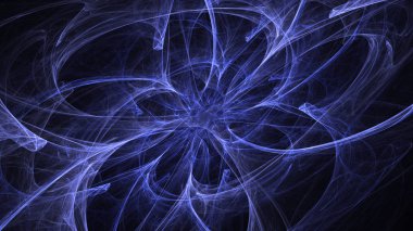 Soyut fraktal ışık arkaplanı 3 boyutlu oluşturuluyor