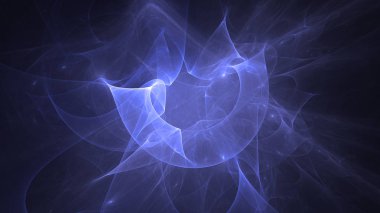Soyut fraktal ışık arkaplanı 3 boyutlu oluşturuluyor