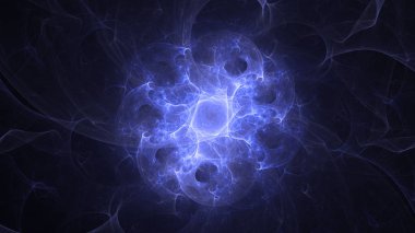 Soyut fraktal ışık arkaplanı 3 boyutlu oluşturuluyor