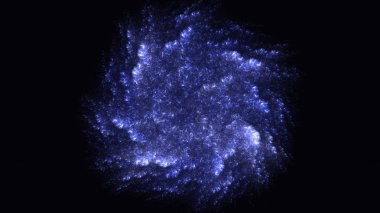 Soyut fraktal ışık arkaplanı 3 boyutlu oluşturuluyor