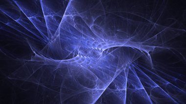 Soyut fraktal ışık arkaplanı 3 boyutlu oluşturuluyor