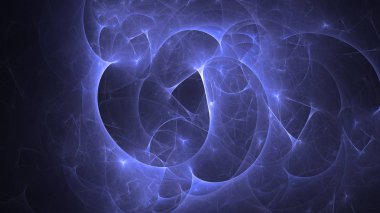 Soyut fraktal ışık arkaplanı 3 boyutlu oluşturuluyor