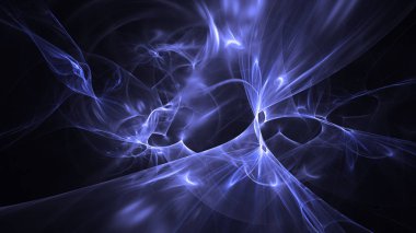 Soyut fraktal ışık arkaplanı 3 boyutlu oluşturuluyor