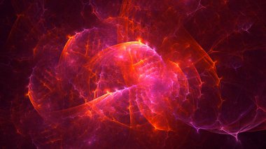 Soyut fraktal ışık arkaplanı 3 boyutlu oluşturuluyor