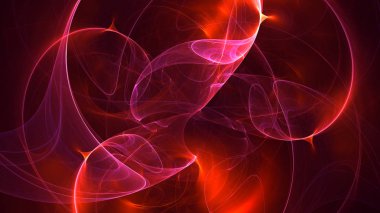 Soyut fraktal ışık arkaplanı 3 boyutlu oluşturuluyor