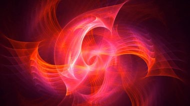 Soyut fraktal ışık arkaplanı 3 boyutlu oluşturuluyor